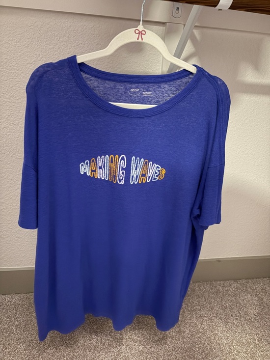 aerie Tops - aerie Royal Blue Graphic Tee